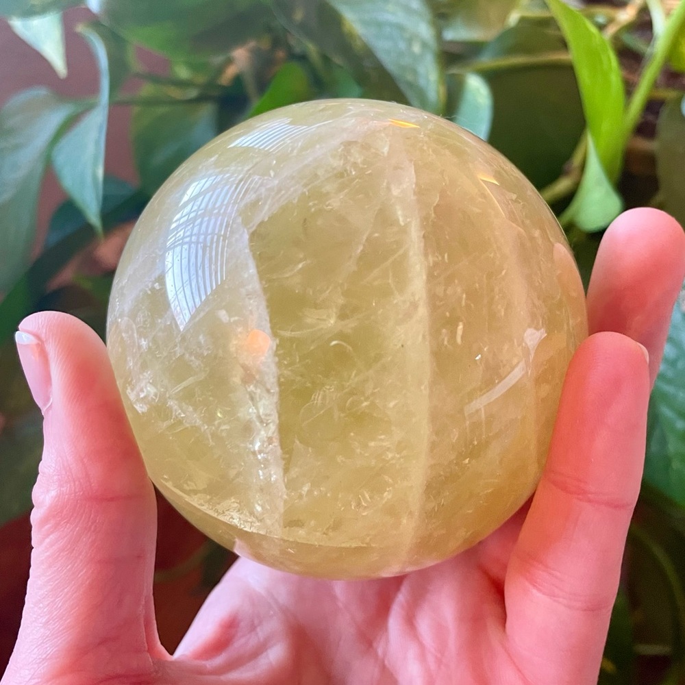☀️Huge Citrine Crystal Sphere☀️~approx 3” & 2lbs